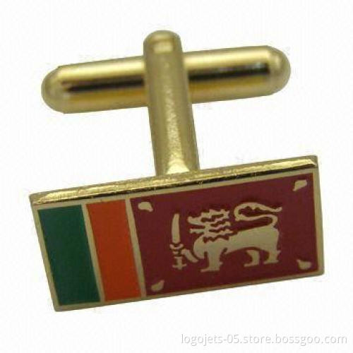 Cuff Link Comes with Customized Logos and Standard Fitting